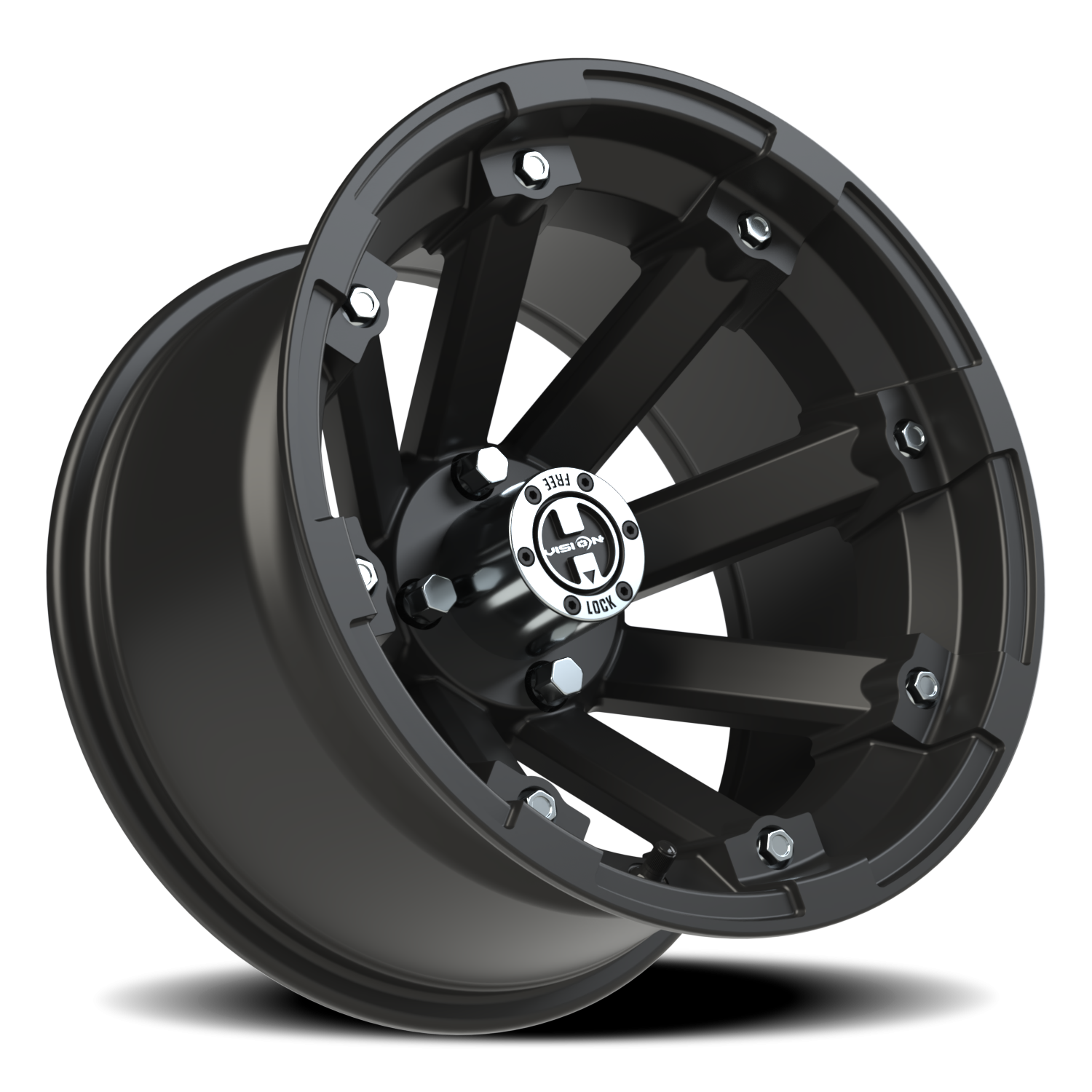 Vision Vislockout 14X8 Matte Black Wheel