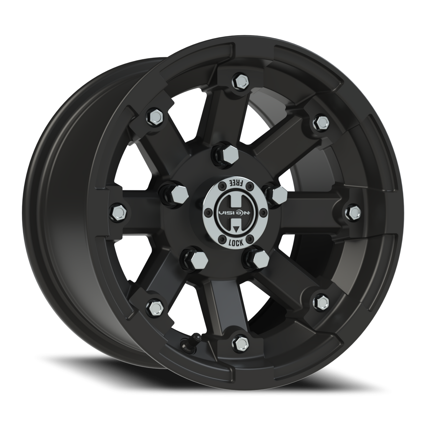 Vision Vislockout 12X7 Matte Black Wheel