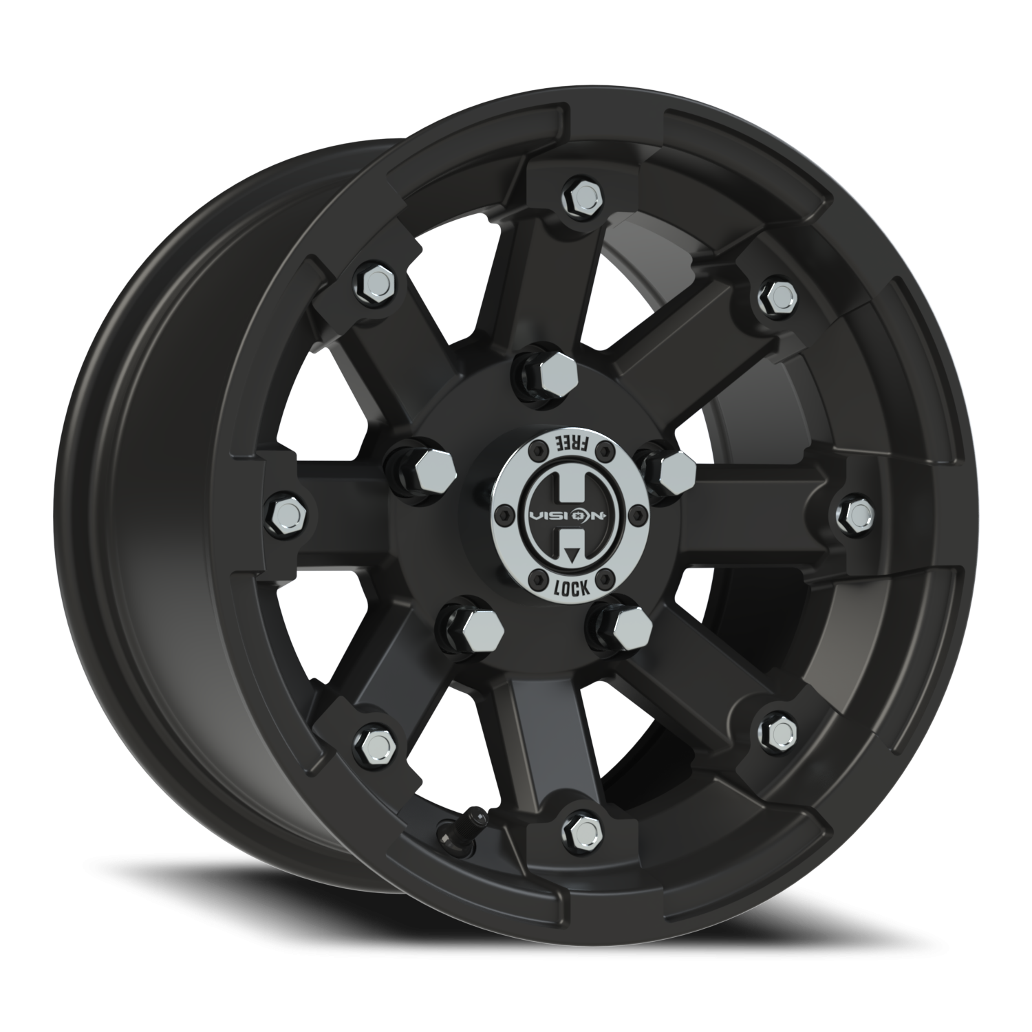 Vision Vislockout 12X7 Matte Black Wheel