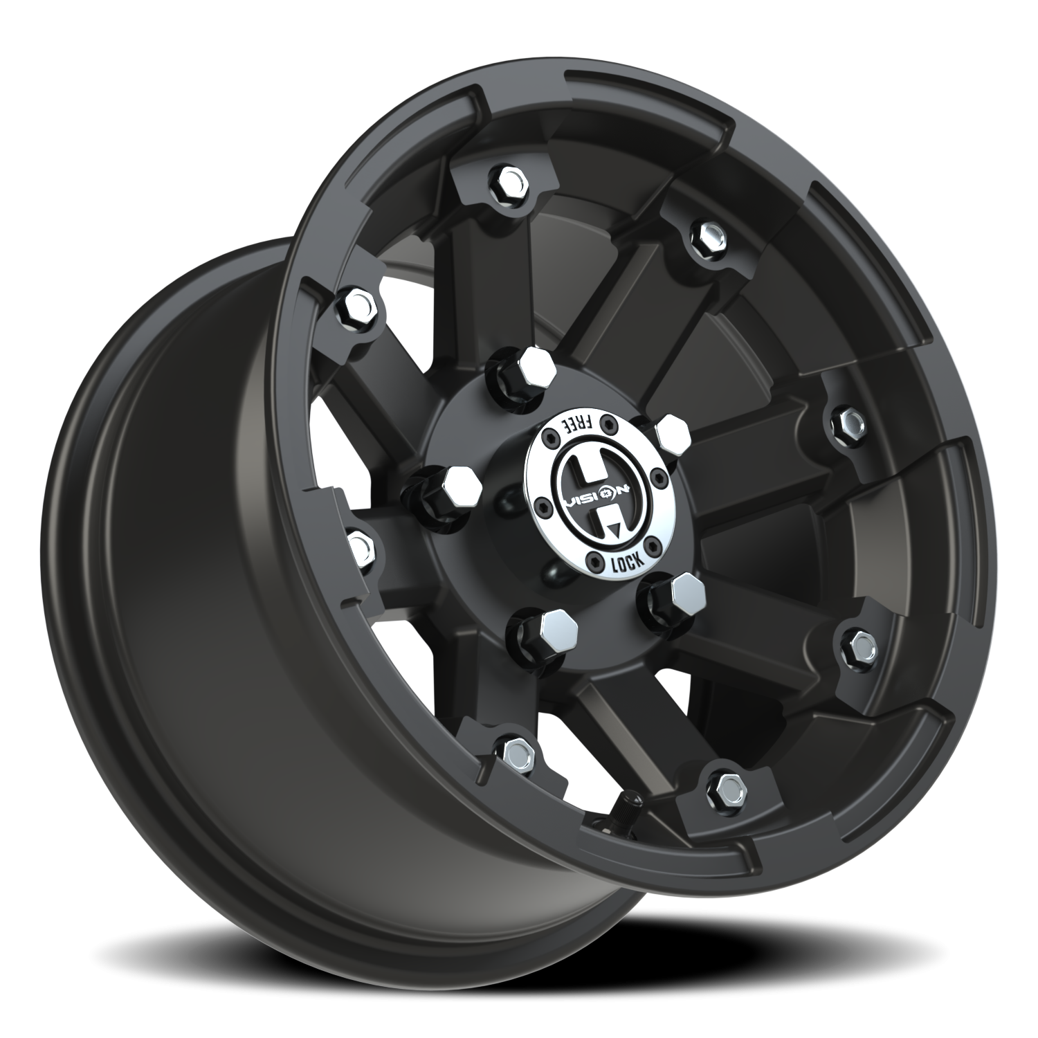 Vision Vislockout 12X7 Matte Black Wheel