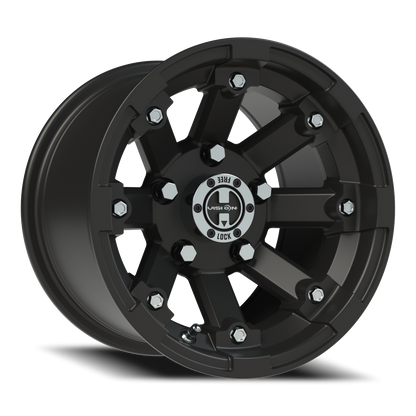 Vision Vislockout 12X8 Matte Black Wheel