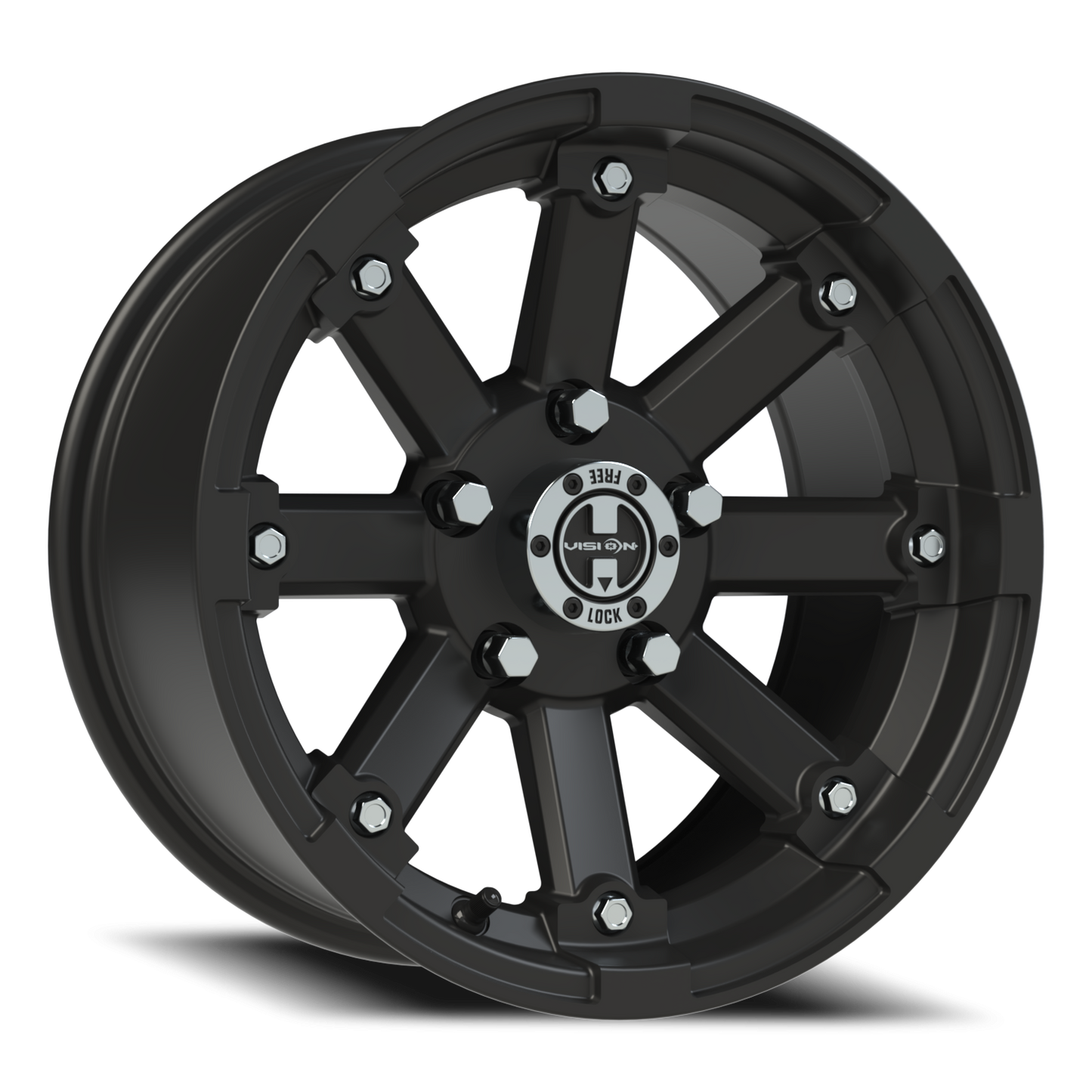 Vision Vislockout 14X7 Matte Black Wheel