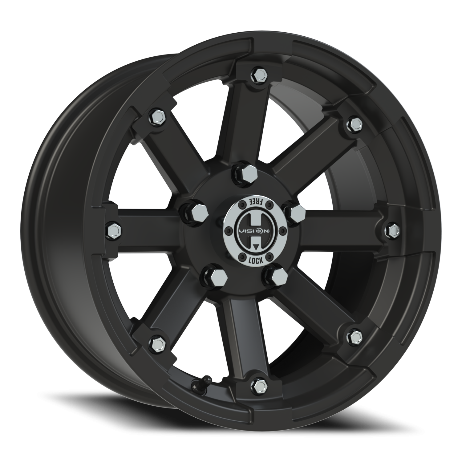 Vision Vislockout 14X7 Matte Black Wheel