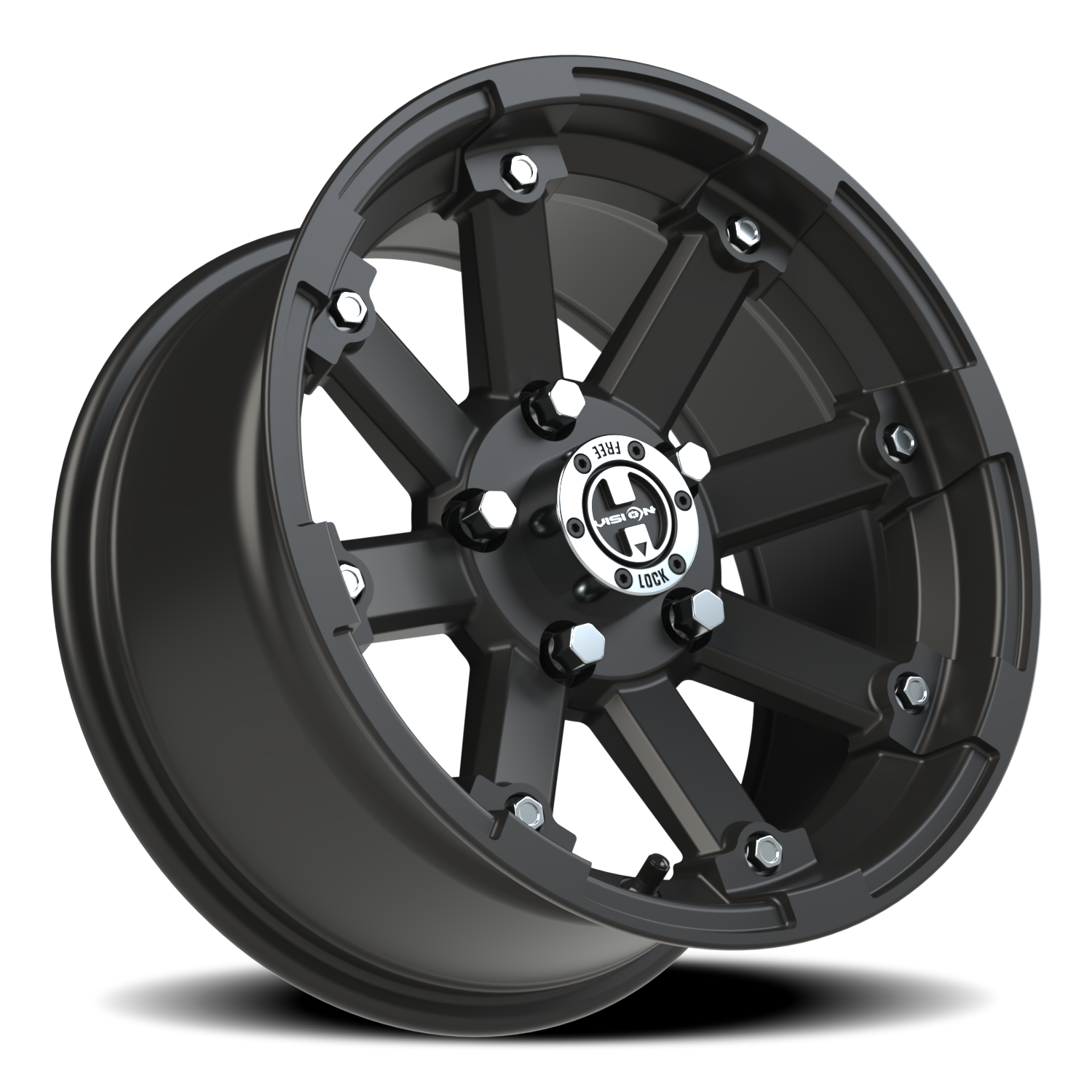Vision Vislockout 14X7 Matte Black Wheel
