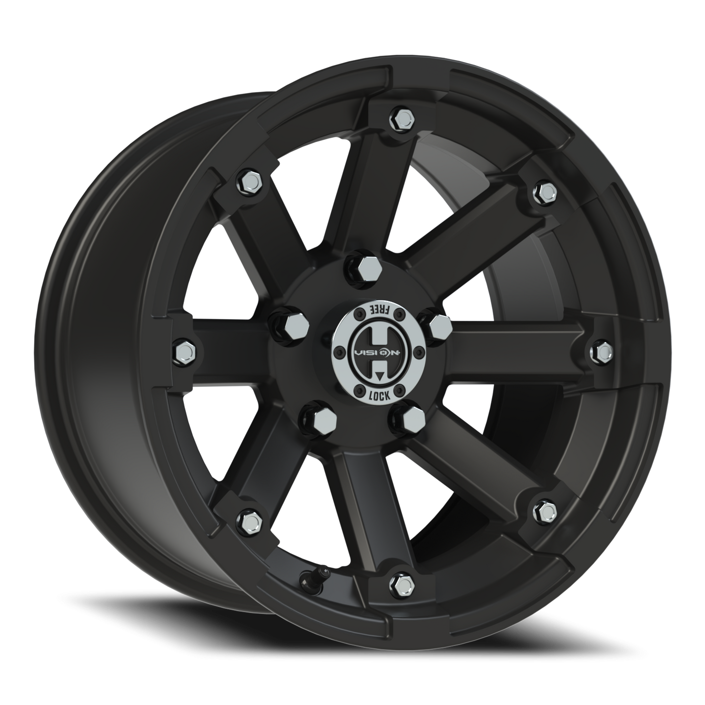 Vision Vislockout 14X8 Matte Black Wheel