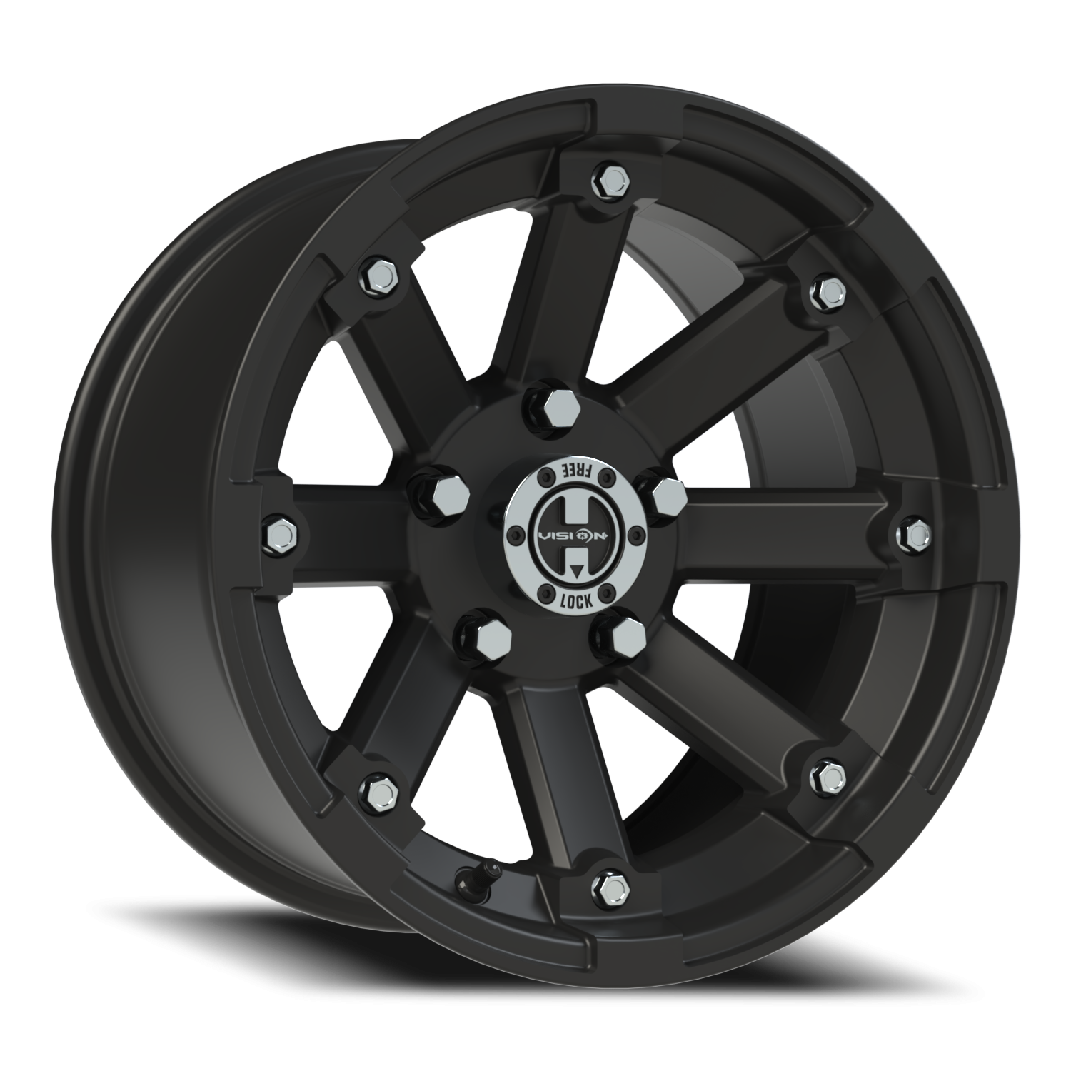 Vision Vislockout 14X8 Matte Black Wheel