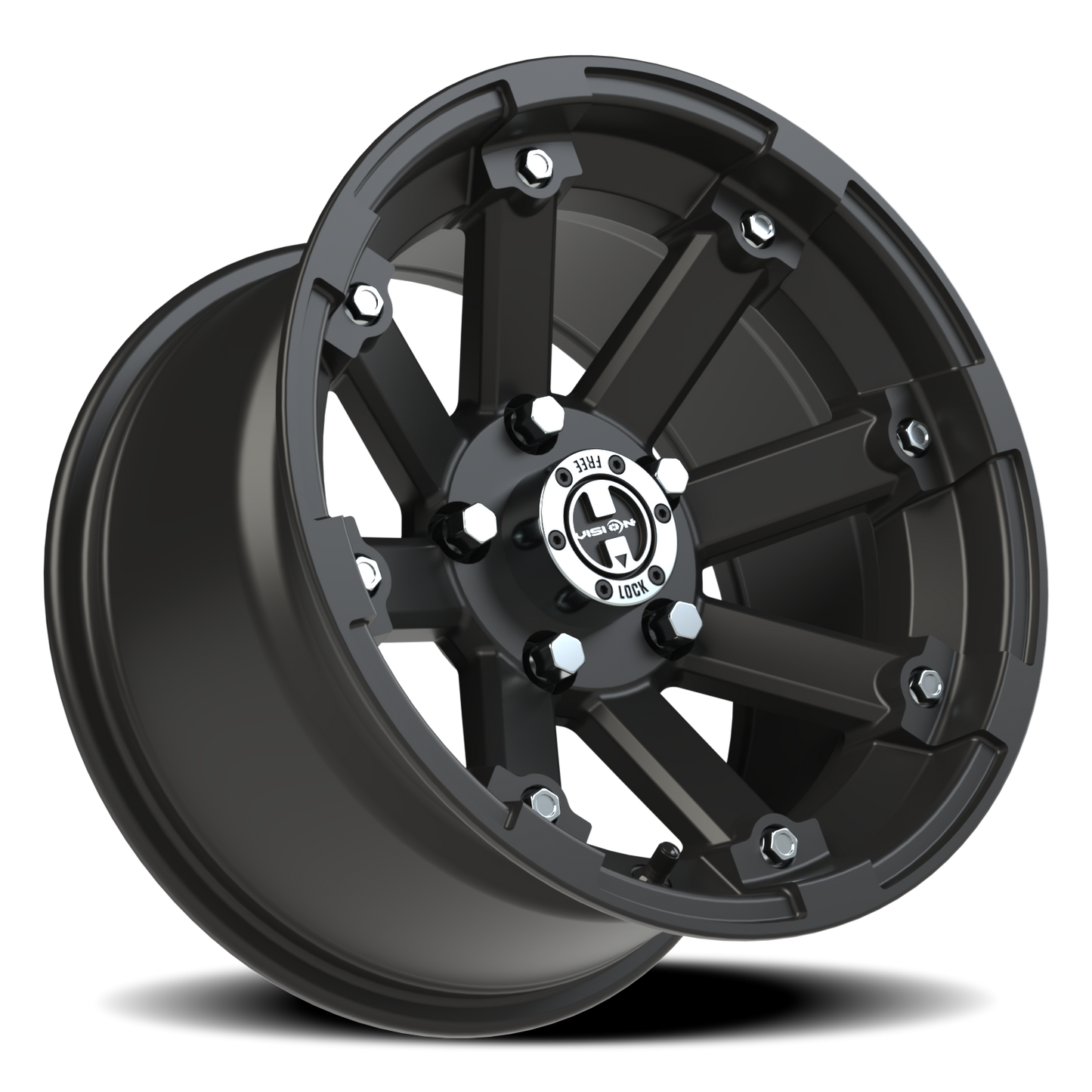 Vision Vislockout 14X8 Matte Black Wheel