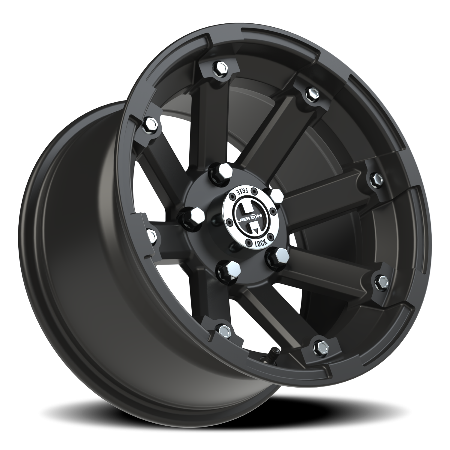 Vision Vislockout 14X8 Matte Black Wheel