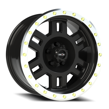 Vision Manx 17X8.5 Gloss Black Machined Lip Wheel