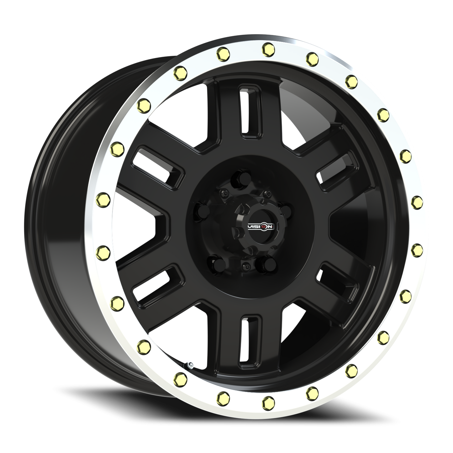 Vision Manx 18X9 Gloss Black Machined Lip Wheel