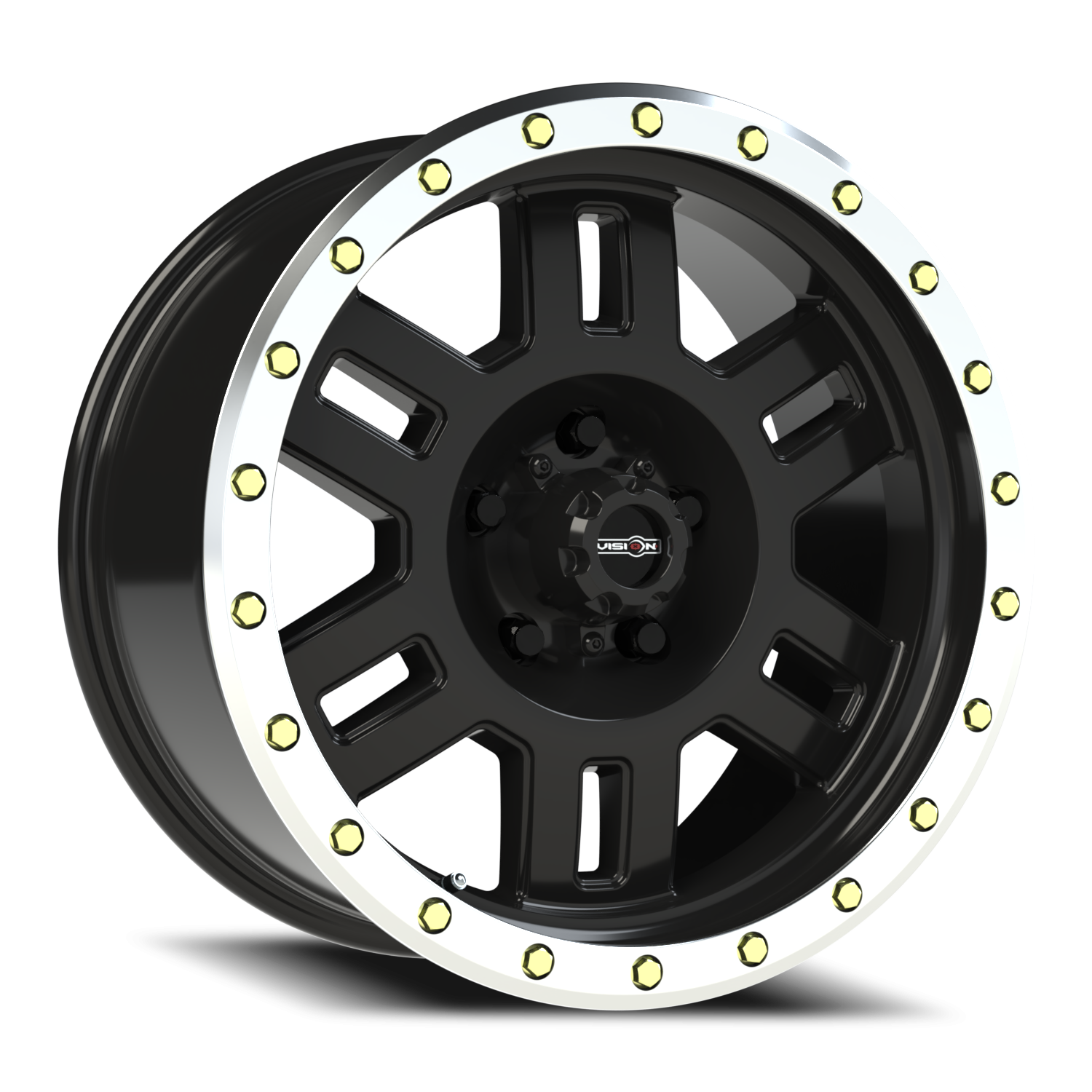 Vision Manx 18X9 Gloss Black Machined Lip Wheel