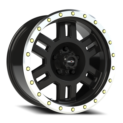 Vision Manx 18X9 Gloss Black Machined Lip Wheel