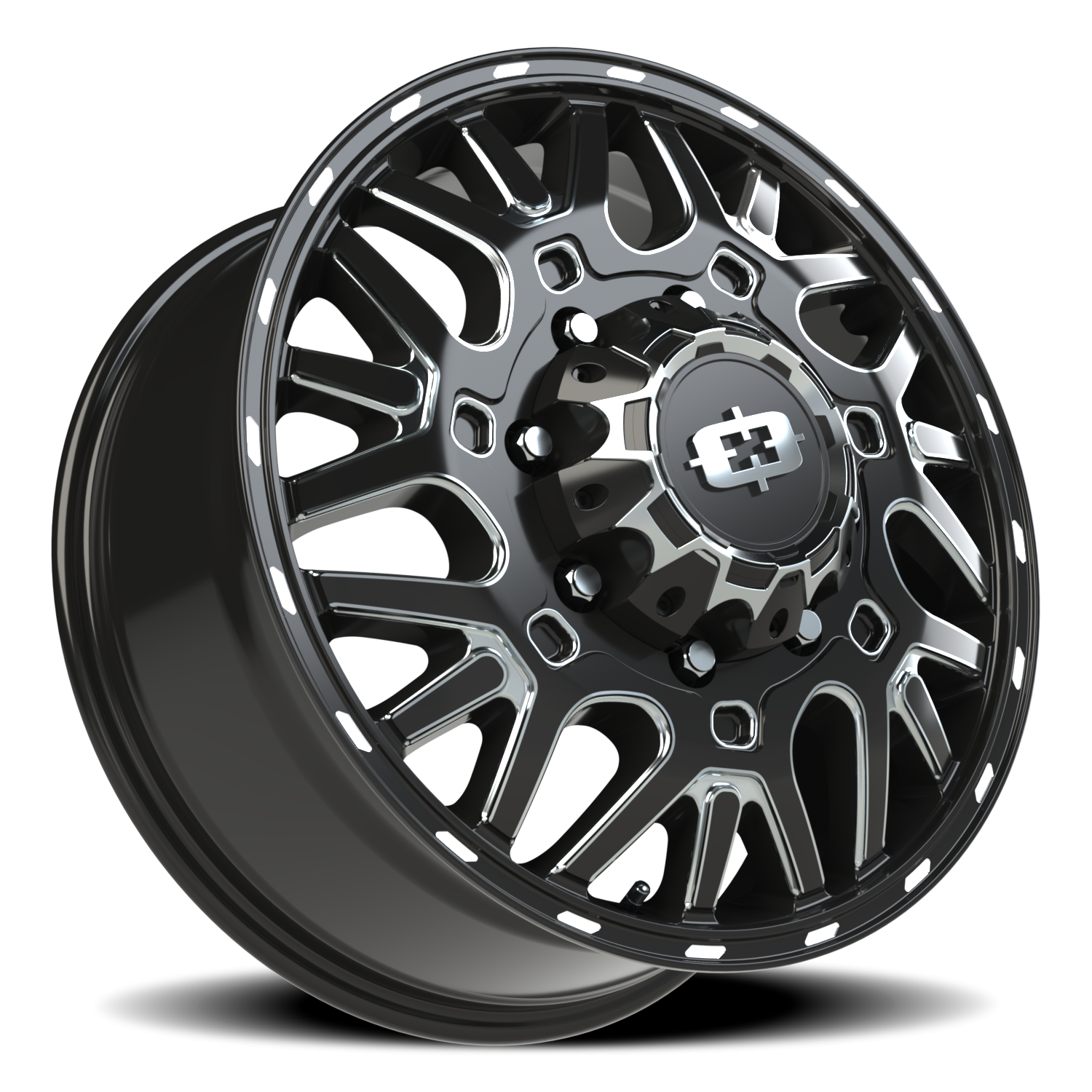 Vision Frnt 20X8.25 Gloss Black Milled Spoke Wheel