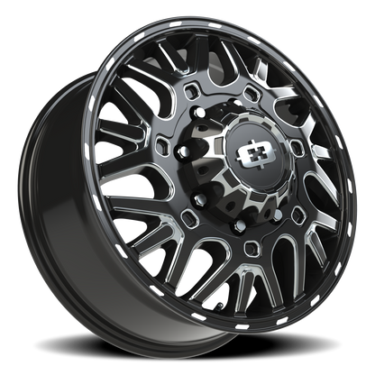 Vision Frnt 20X8.25 Gloss Black Milled Spoke Wheel