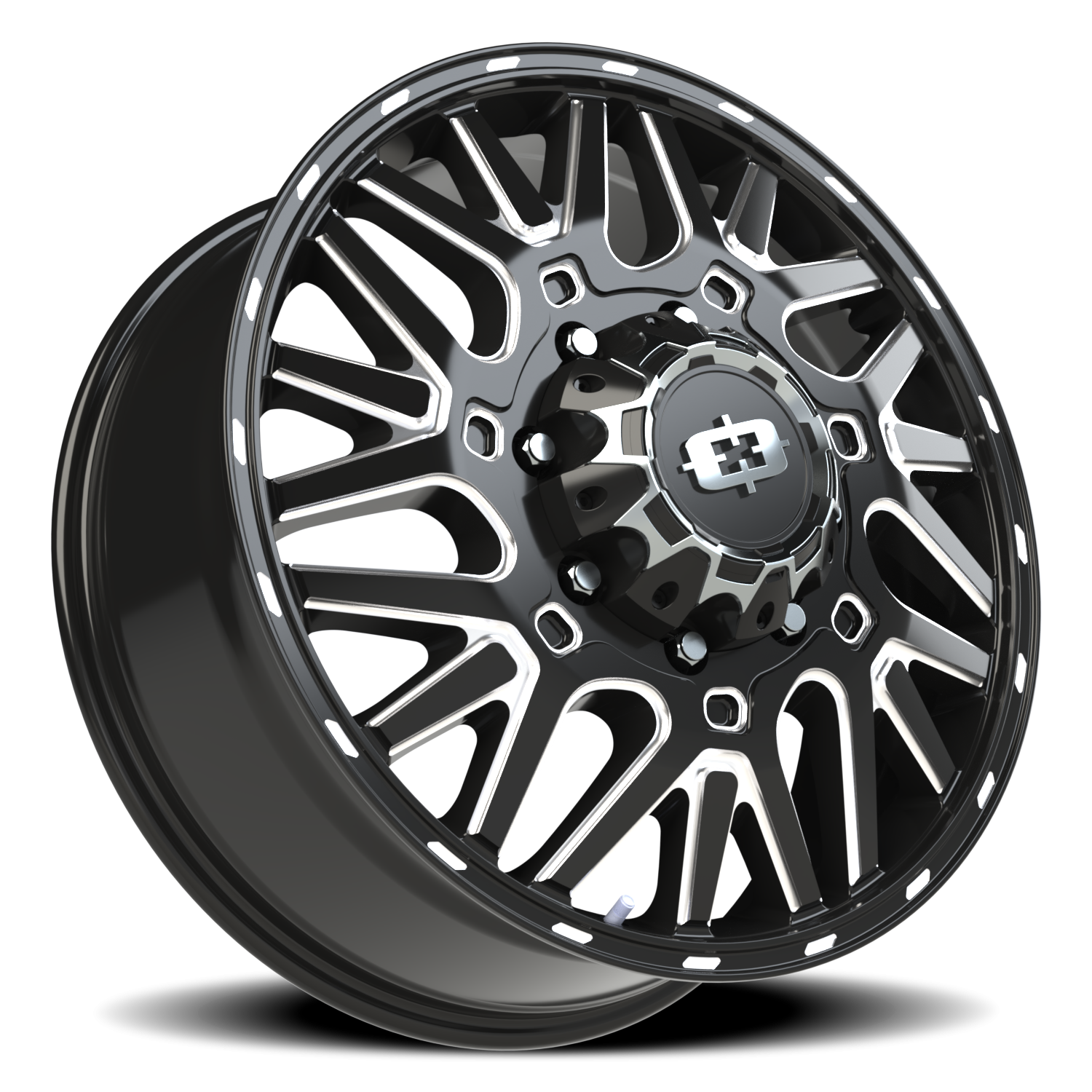 Vision Frnt 22X8.25 Gloss Black Milled Spoke Wheel