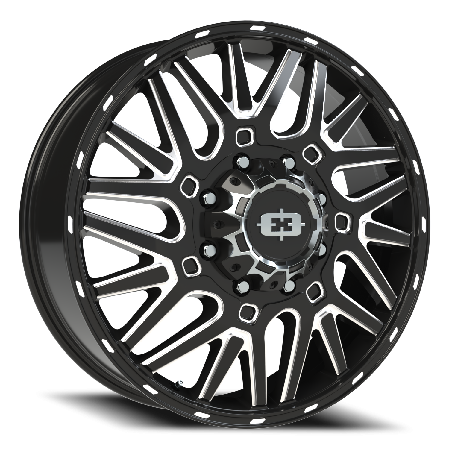 Vision Frnt 24X8.25 Gloss Black Milled Spoke Wheel