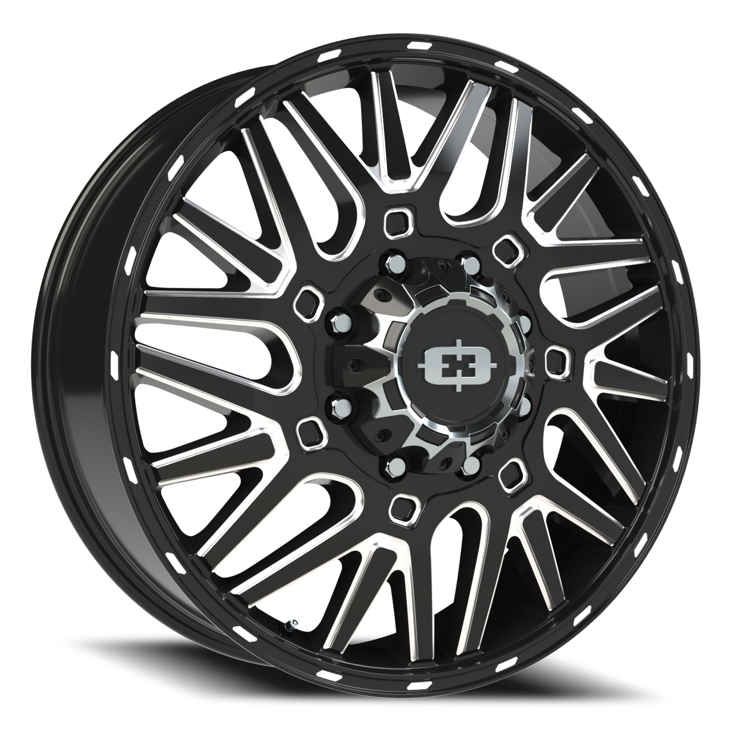 Vision Frnt 24X8.25 Gloss Black Milled Spoke Wheel