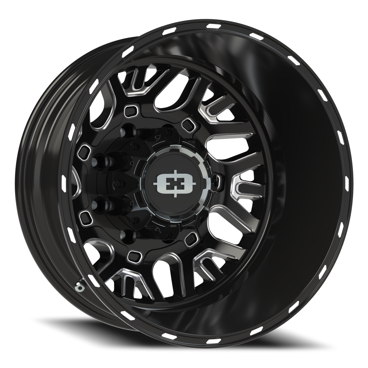 Vision Rear 20X8.25 Gloss Black Milled Spoke Wheel