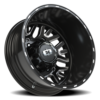 Vision Rear 20X8.25 Gloss Black Milled Spoke Wheel