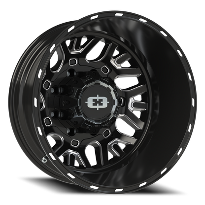 Vision Rear 20X8.25 Gloss Black Milled Spoke Wheel