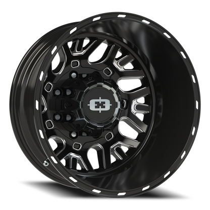 Vision Rear 20X8.25 Gloss Black Milled Spoke Wheel