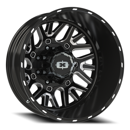 Vision Rear 22X8.25 Gloss Black Milled Spoke Wheel