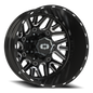Vision Rear 22X8.25 Gloss Black Milled Spoke Wheel