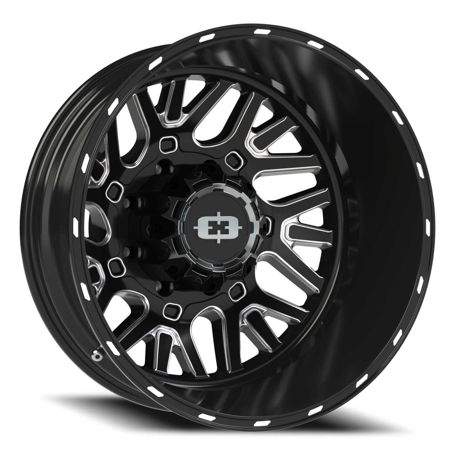 Vision Rear 22X8.25 Gloss Black Milled Spoke Wheel