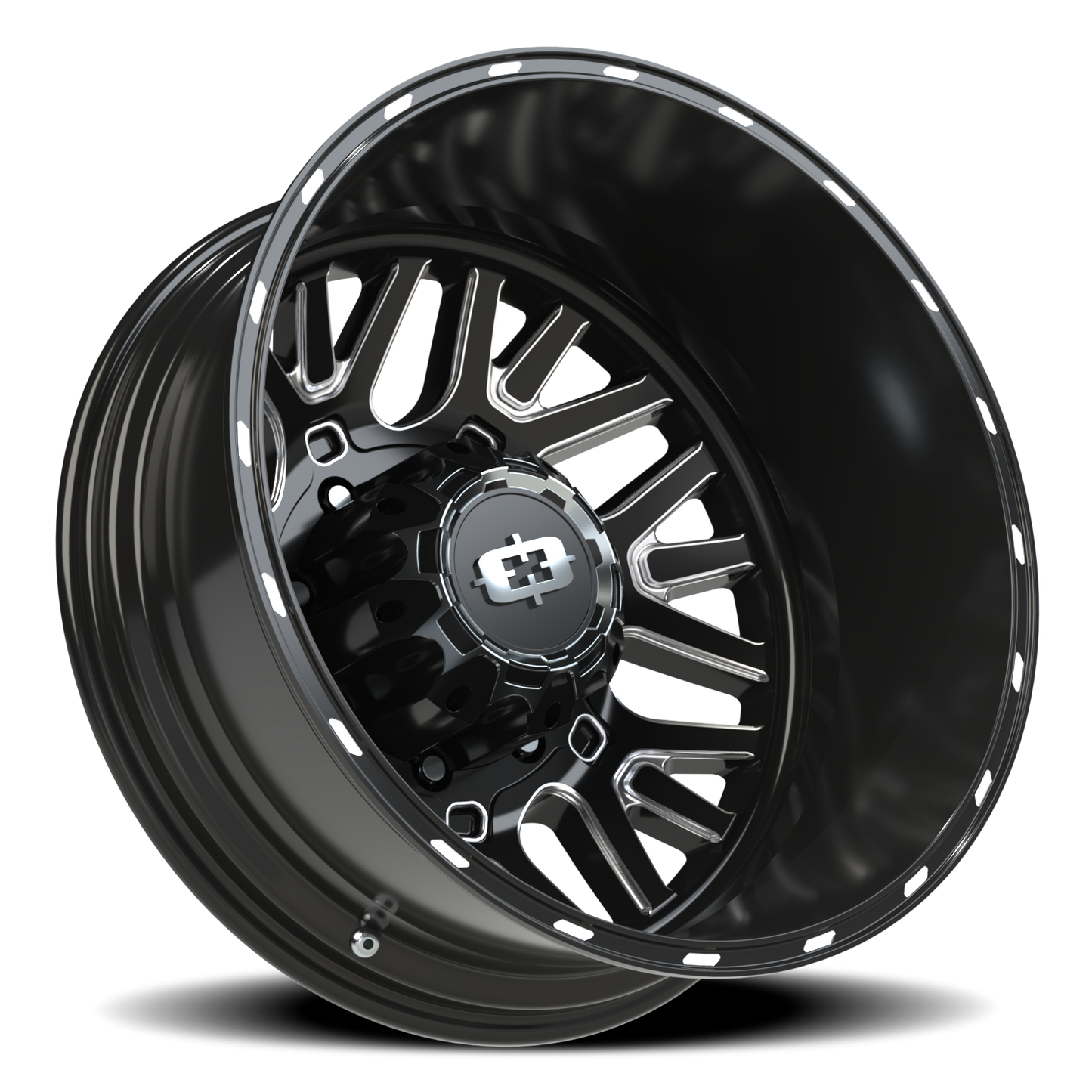 Vision Rear 22X8.25 Gloss Black Milled Spoke Wheel