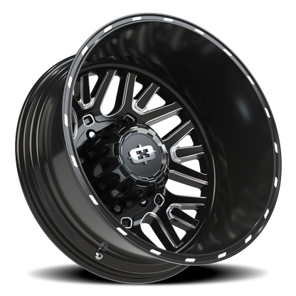 Vision Rear 22X8.25 Gloss Black Milled Spoke Wheel