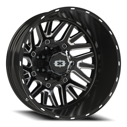 Vision Rear 24X8.25 Gloss Black Milled Spoke Wheel