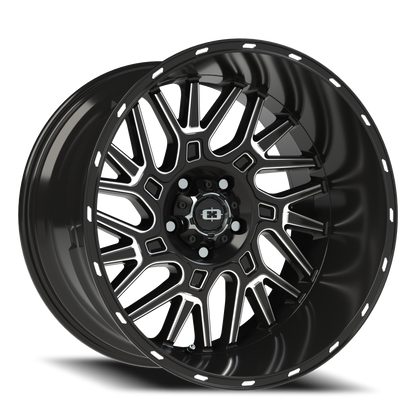 Vision Brawl 20X12 Gloss Black Milled Spoke Wheel