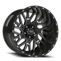 Vision Brawl 20X12 Gloss Black Milled Spoke Wheel