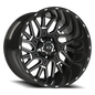 Vision Brawl 20X12 Gloss Black Milled Spoke Wheel