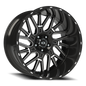 Vision Brawl 22X12 Gloss Black Milled Spoke Wheel