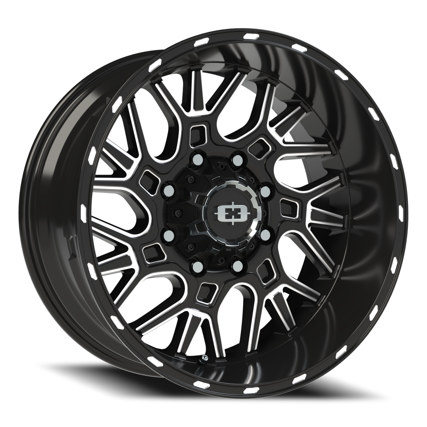 Vision Brawl 20X10 Gloss Black Milled Spoke Wheel