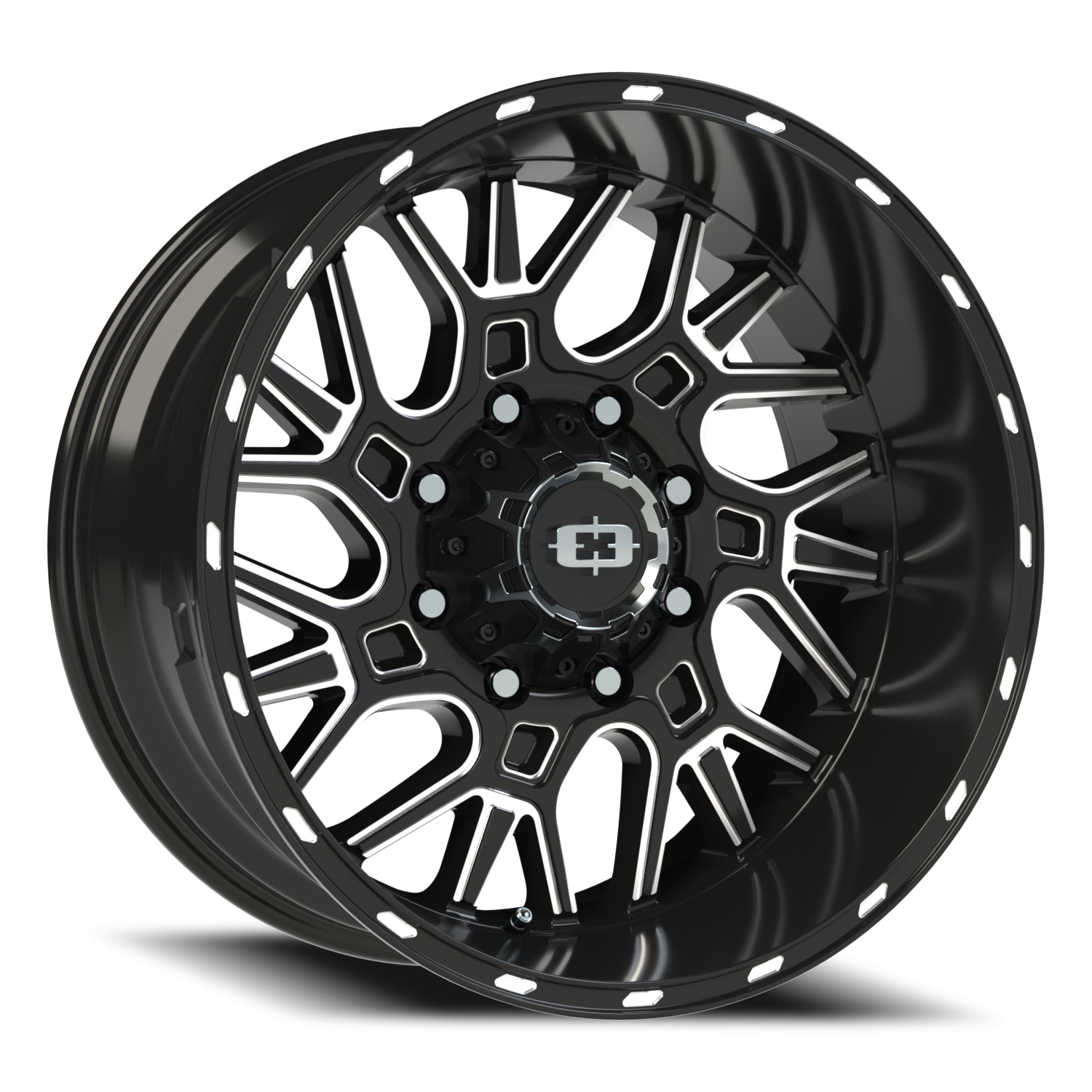Vision Brawl 20X10 Gloss Black Milled Spoke Wheel