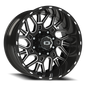 Vision Brawl 20X10 Gloss Black Milled Spoke Wheel