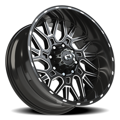 Vision Brawl 22X10 Gloss Black Milled Spoke Wheel