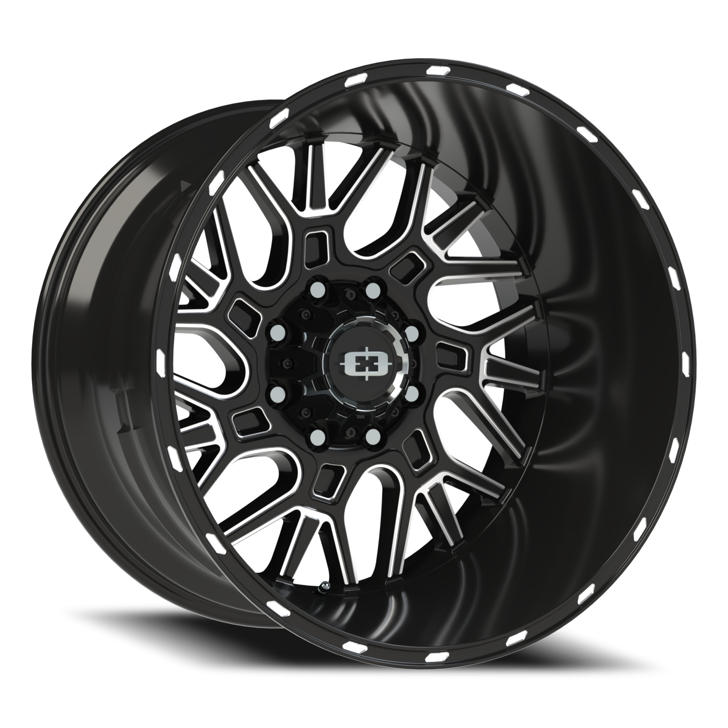 Vision Brawl 22X14 Gloss Black Milled Spoke Wheel