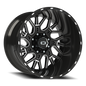 Vision Brawl 22X14 Gloss Black Milled Spoke Wheel
