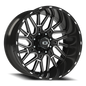 Vision Brawl 24X12 Gloss Black Milled Spoke Wheel