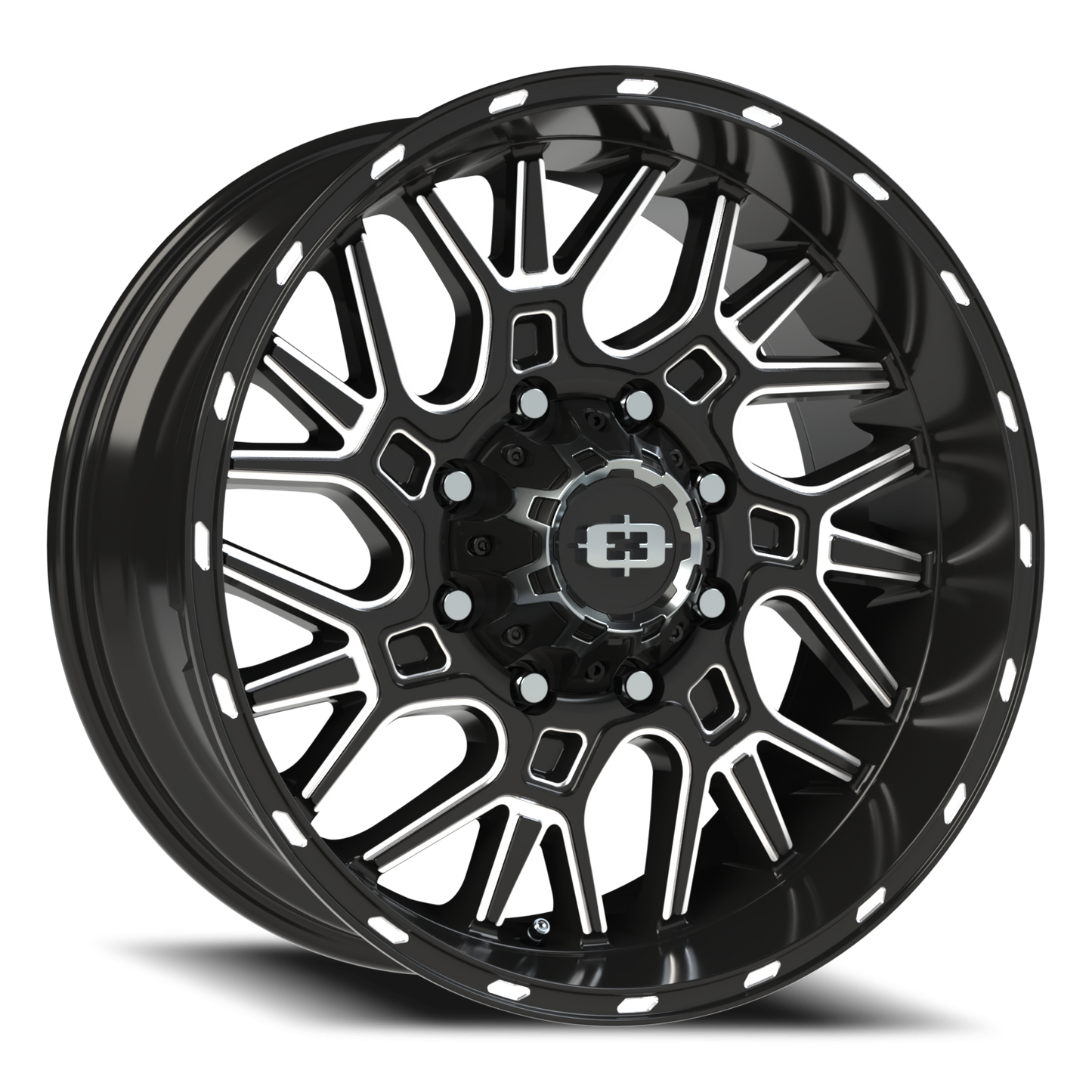 Vision Brawl 20X9 Gloss Black Milled Spoke Wheel