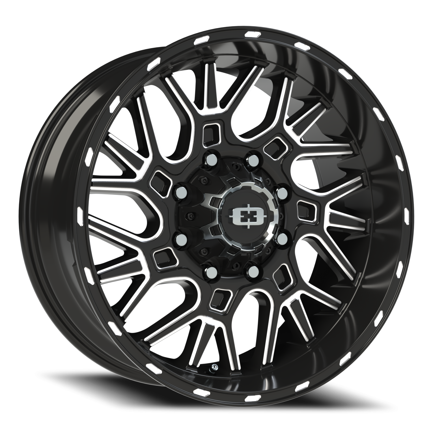Vision Brawl 20X9 Gloss Black Milled Spoke Wheel