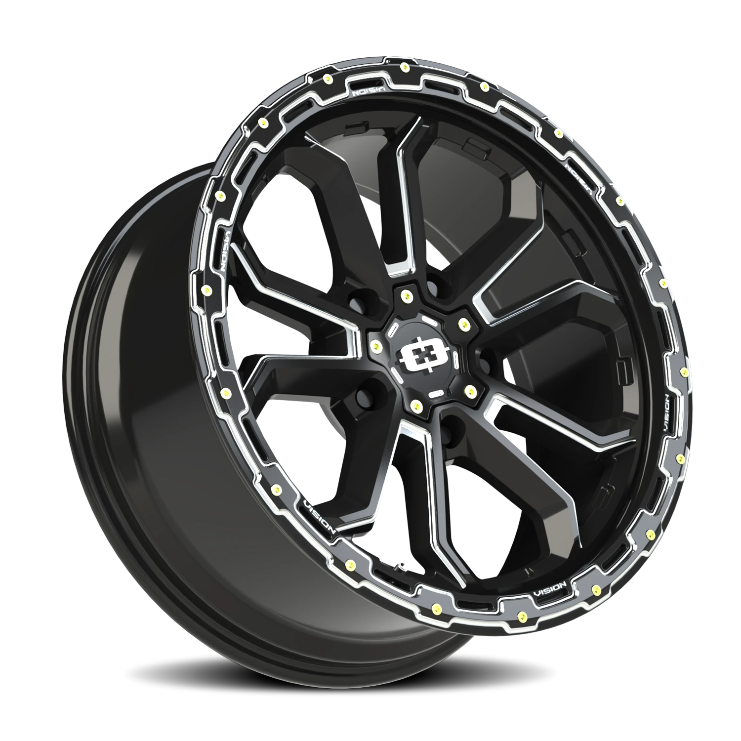 Vision Korupt 20X9 Gloss Black Milled Spoke Wheel