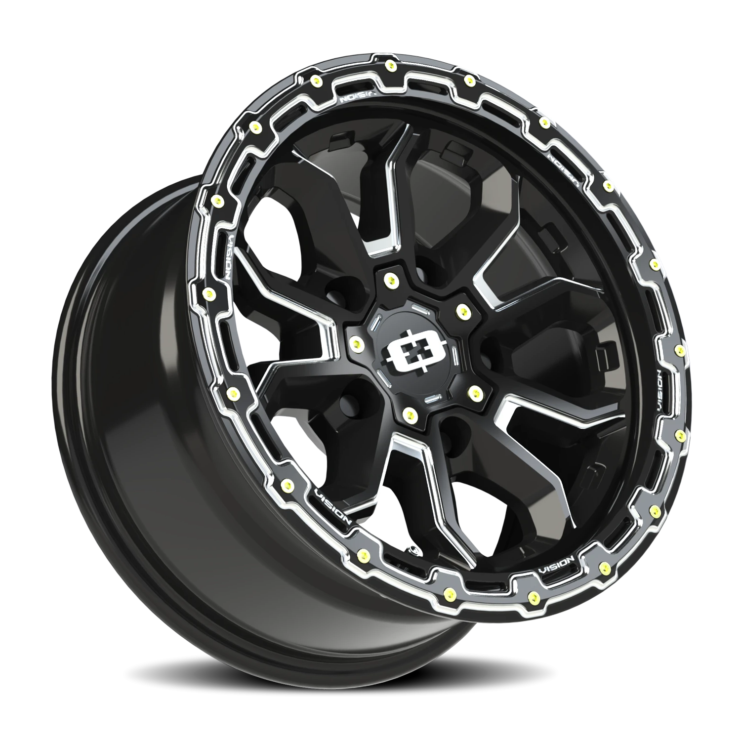 Vision Korupt 16X8 Gloss Black Milled Spoke Wheel