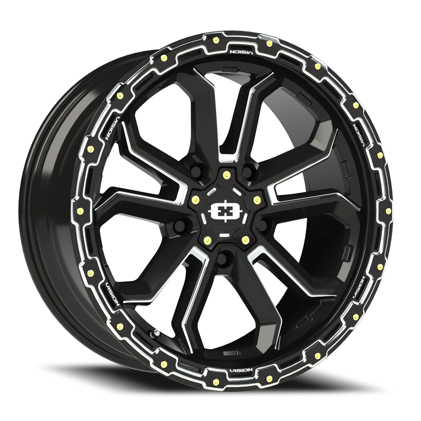 Vision Korupt 17X8 Gloss Black Milled Spoke Wheel