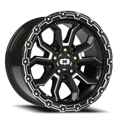 Vision Korupt 17X9 Gloss Black Milled Spoke Wheel