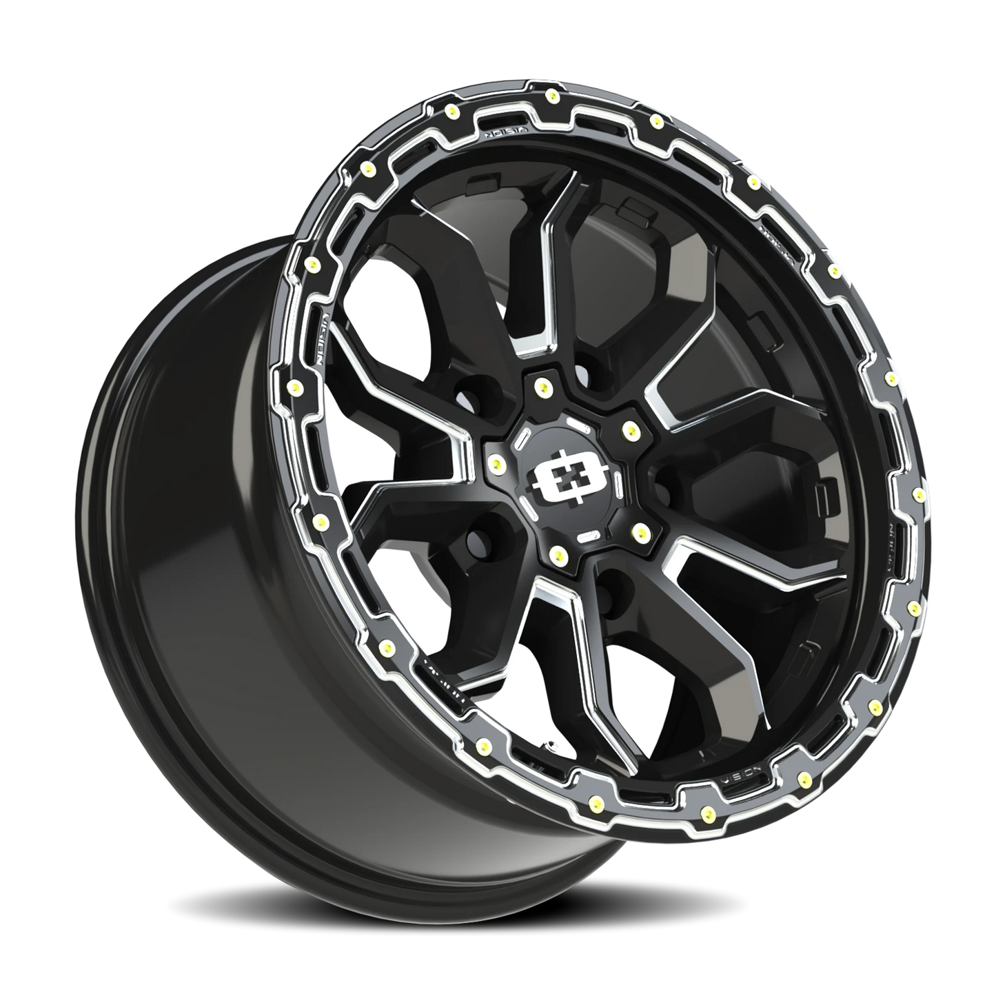 Vision Korupt 17X9 Gloss Black Milled Spoke Wheel