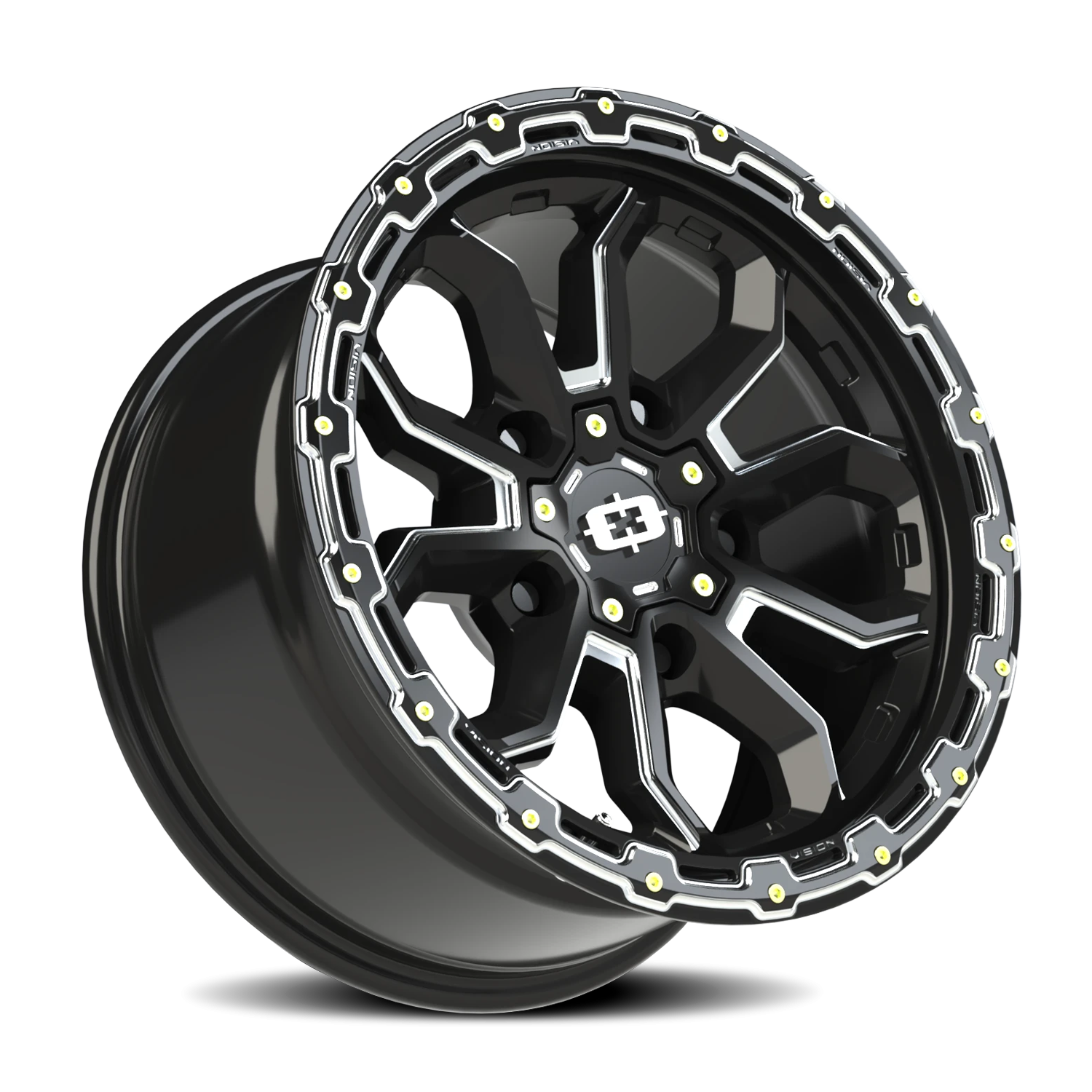 Vision Korupt 17X9 Gloss Black Milled Spoke Wheel